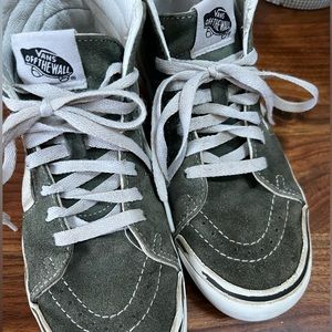Vans Off the Wall green high tops. 6.5 womens/5 mens